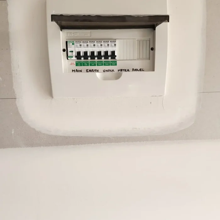 New domestic electrical switchboard upgrade with labeled circuit breakers in Melbourne